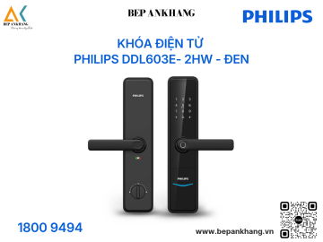 Khóa điện tử Philips DDL603E- 2HW - Đen